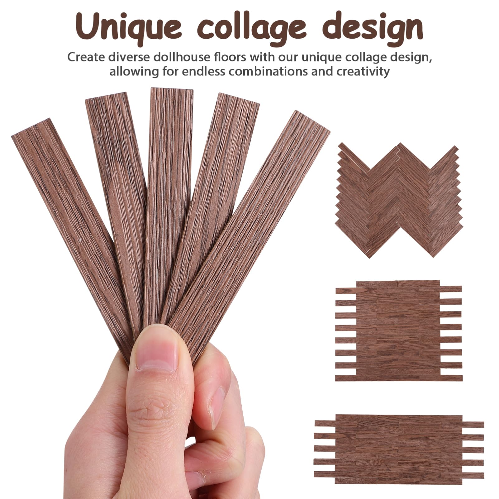 TOYANDONA 40-piece dollhouse flooring pack ready for projects