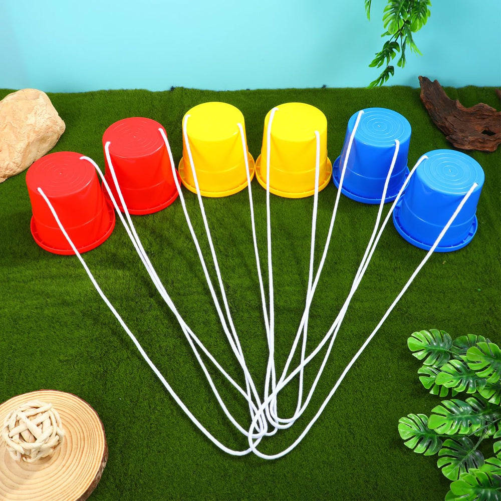 TOYANDONA colorful-stilts add visual appeal to outdoor balance activities