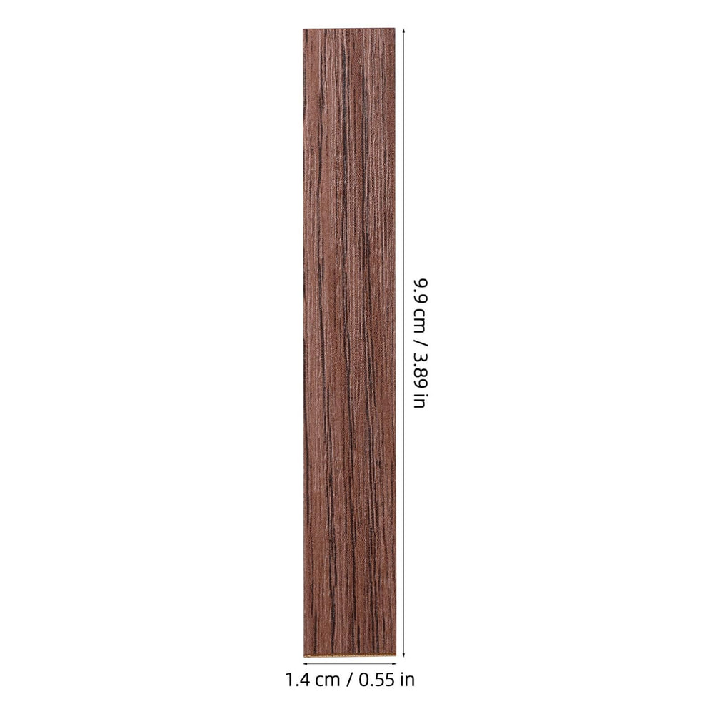 TOYANDONA self-adhesive dollhouse flooring with dark brown planks for quick setup