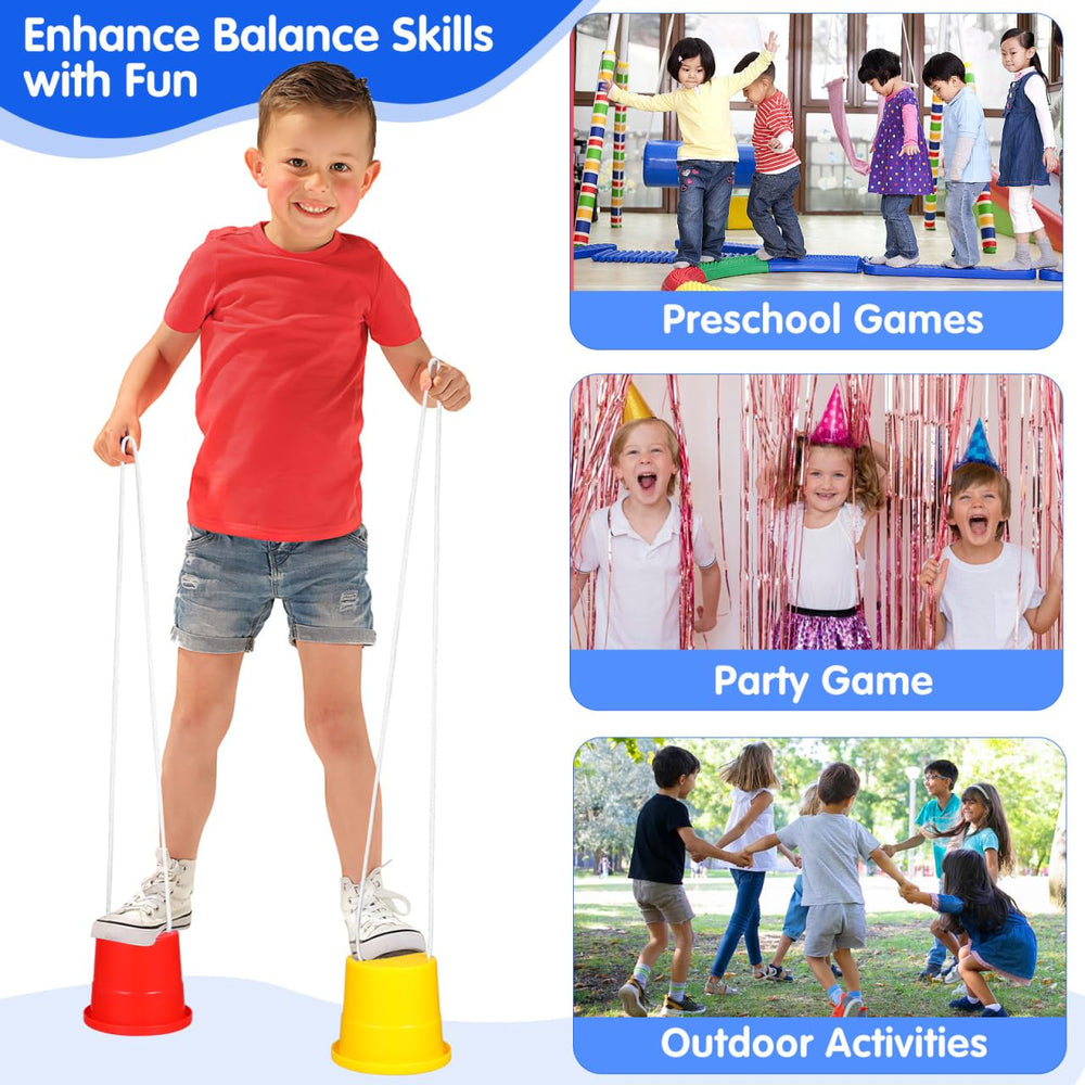 TOYANDONA indoor-outdoor-stilts ideal for garden and playground play sessions