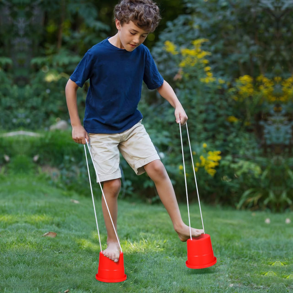 TOYANDONA safe-material-stilts sturdy plastic delivers durable, kid-friendly balance practice