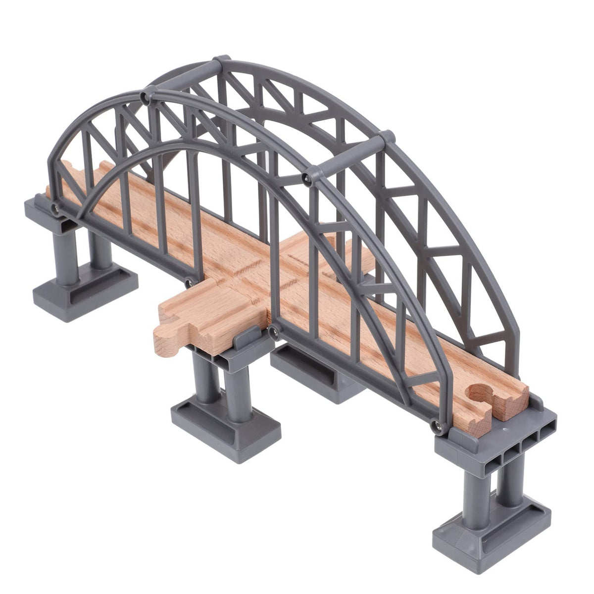 TOYANDONA train bridge model in wooden design for durable, imaginative play