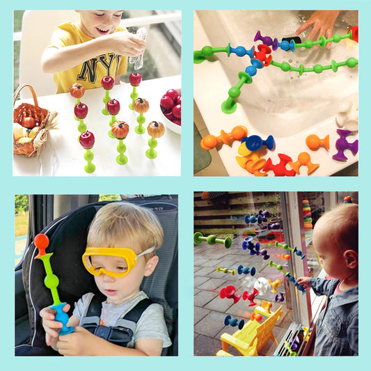 TOYARA silicone suction cups close-up, easy to grip and stack on smooth surfaces