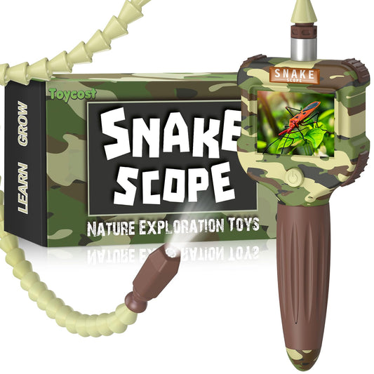 Toycost borescope snake scope with light reveals live footage on the handheld screen
