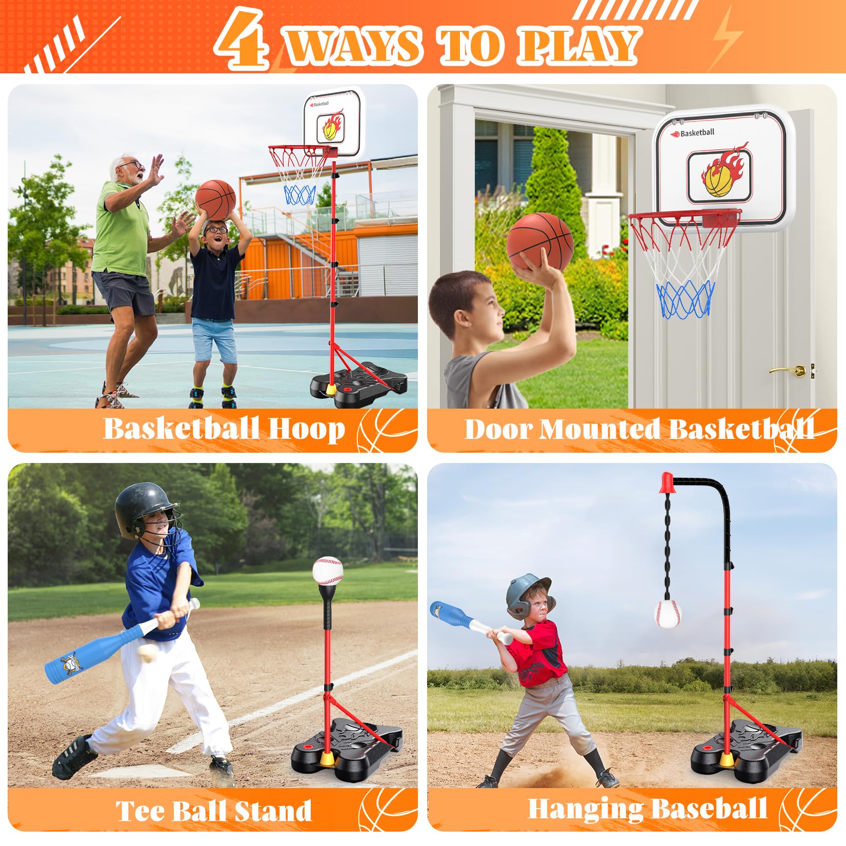 Toycost door-mounted basketball hoop quick setup on a standard door.