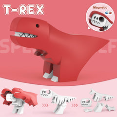 Toycost magnetic elephant features a split shell for easy assembly and learning.
