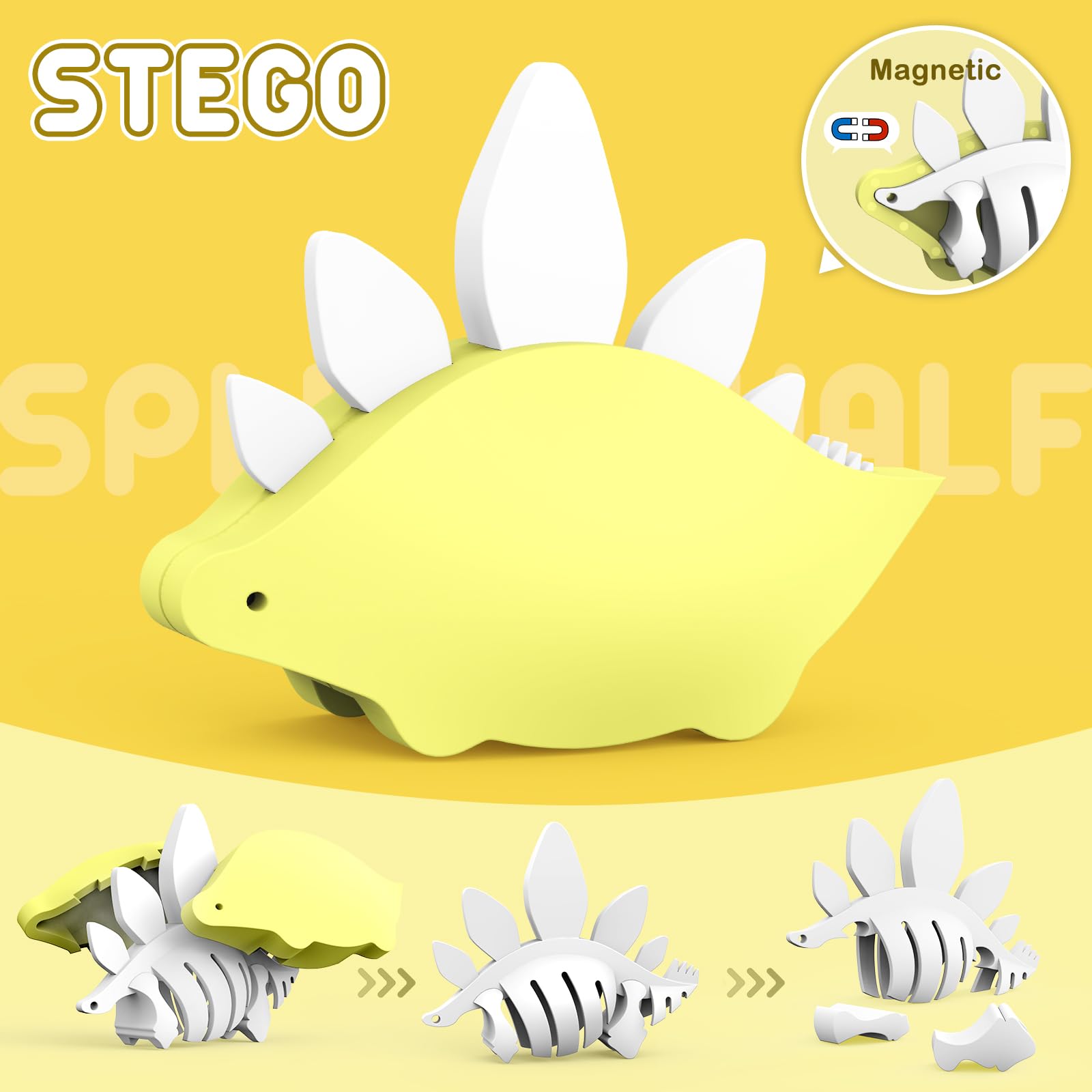 Toycost magnetic gnu highlights a compact design ideal for travel and quick assemblies.