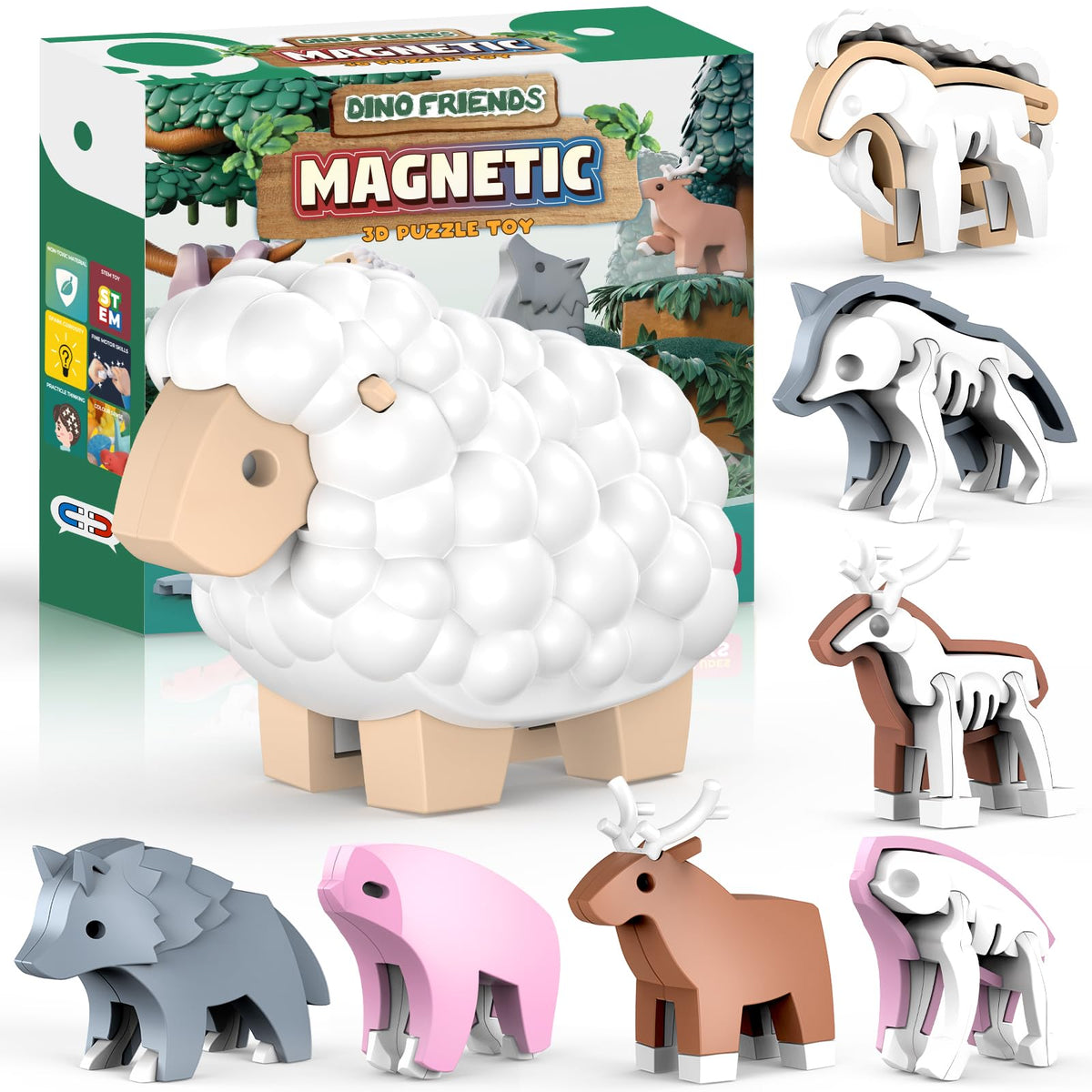 Toycost magnetic sheep: durable hands-on learning toy for kids