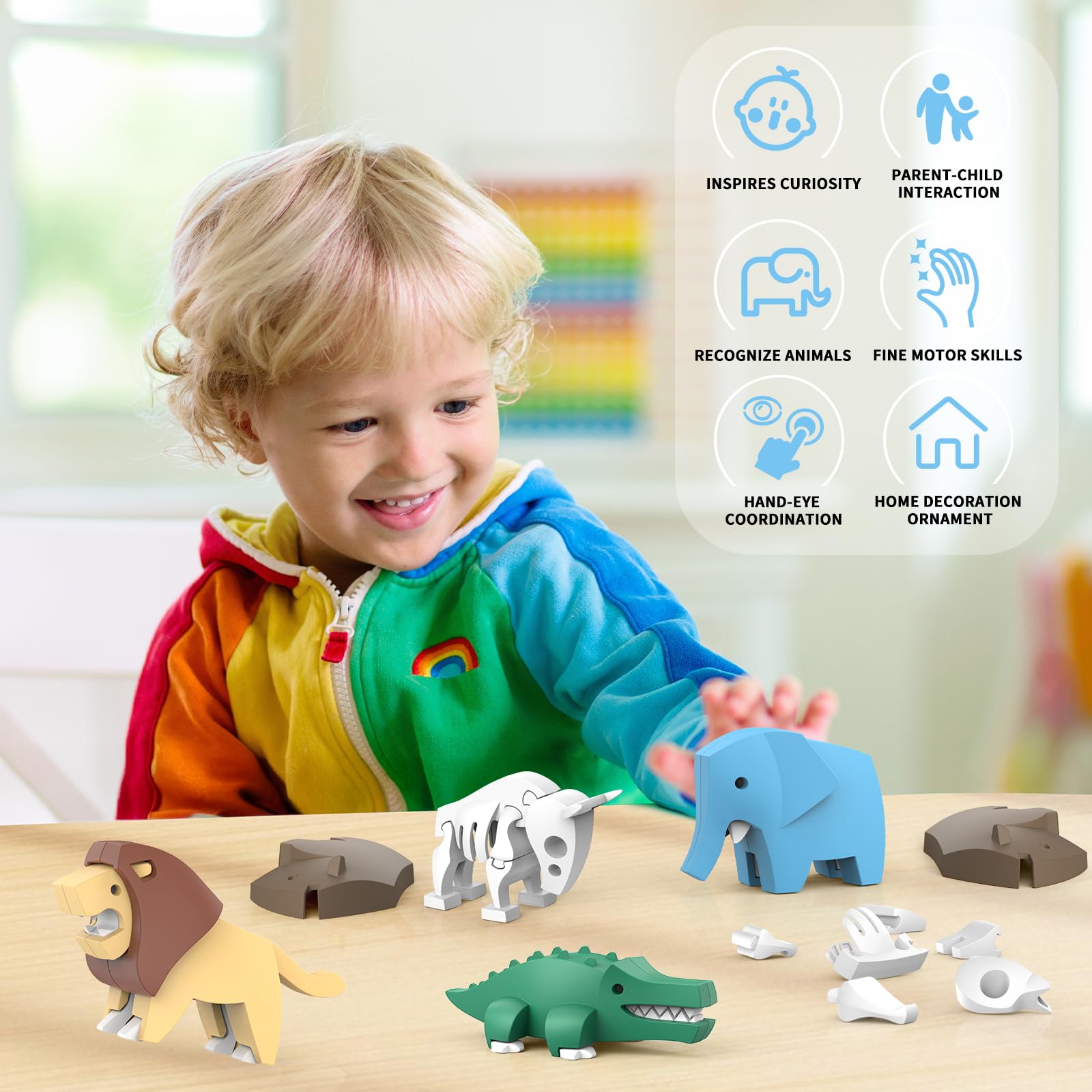 Toycost magnetic crocodile bone-structure fosters durable, interactive play