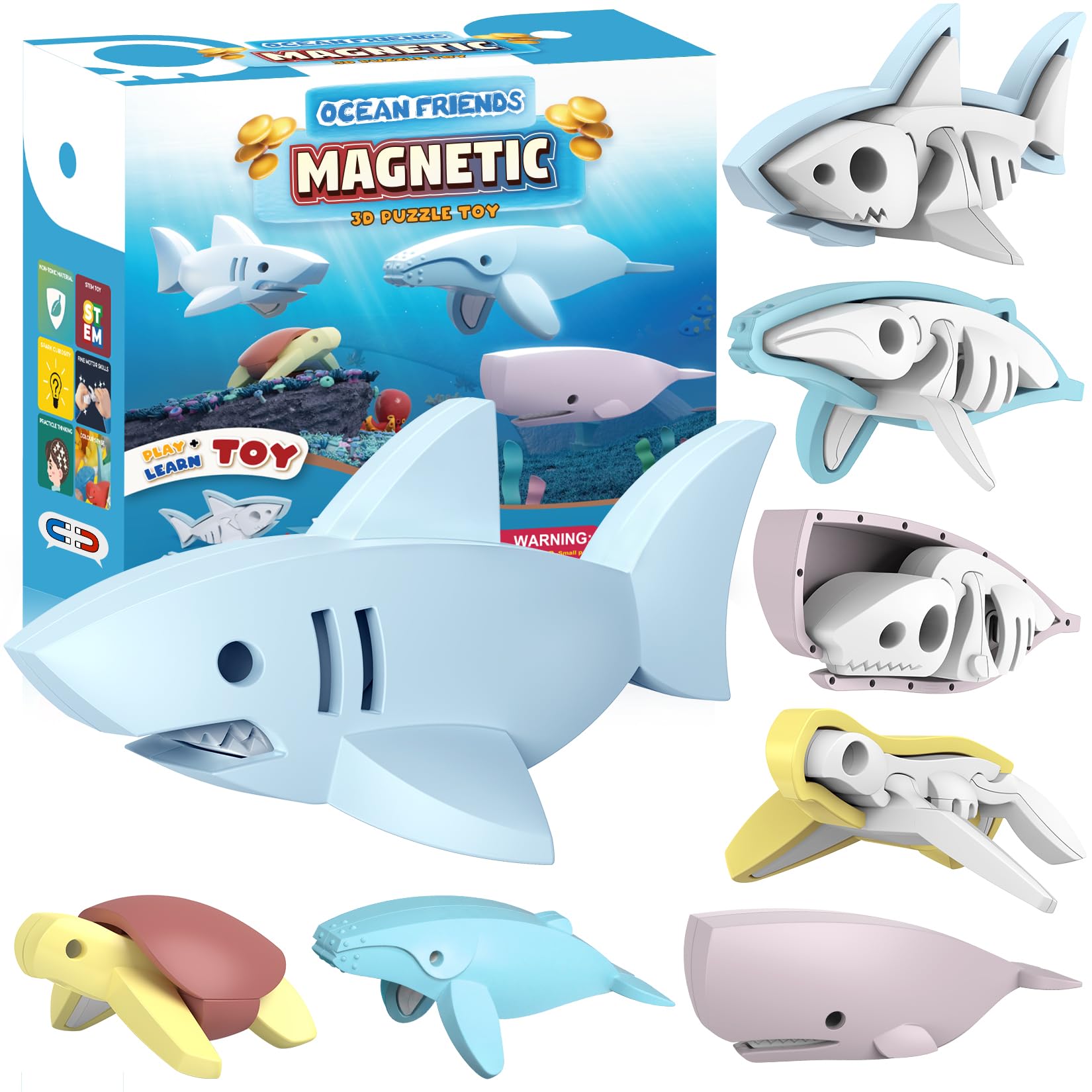 Toycost Magnetic Ocean Turtle assembly for hands-on learning and fine motor practice.