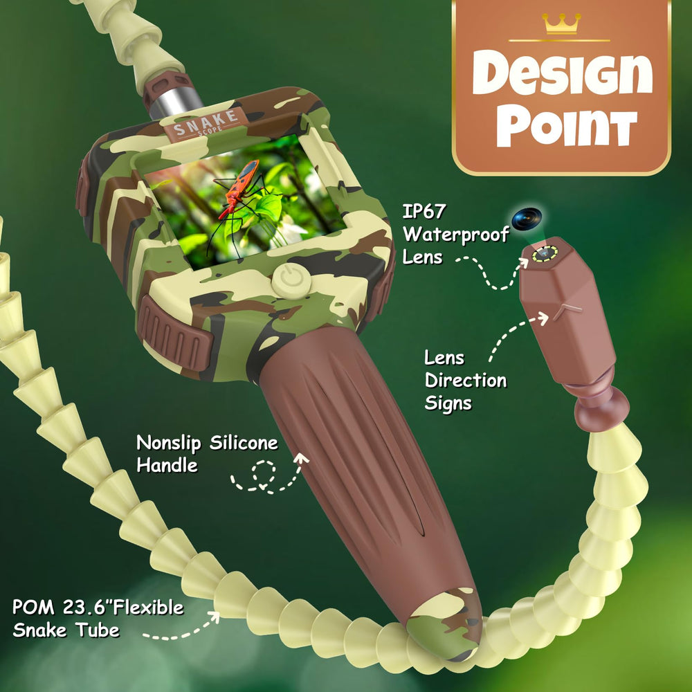 Toycost snakescope 2.4-inch HD screen shows clear live images