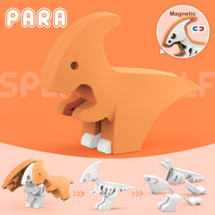 Toycost split-design close-up reveals the internal bone structure during hands-on play.