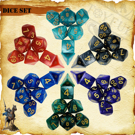 TOYFUL polyhedral dice close-up shows clear numbers for easy reading during play.