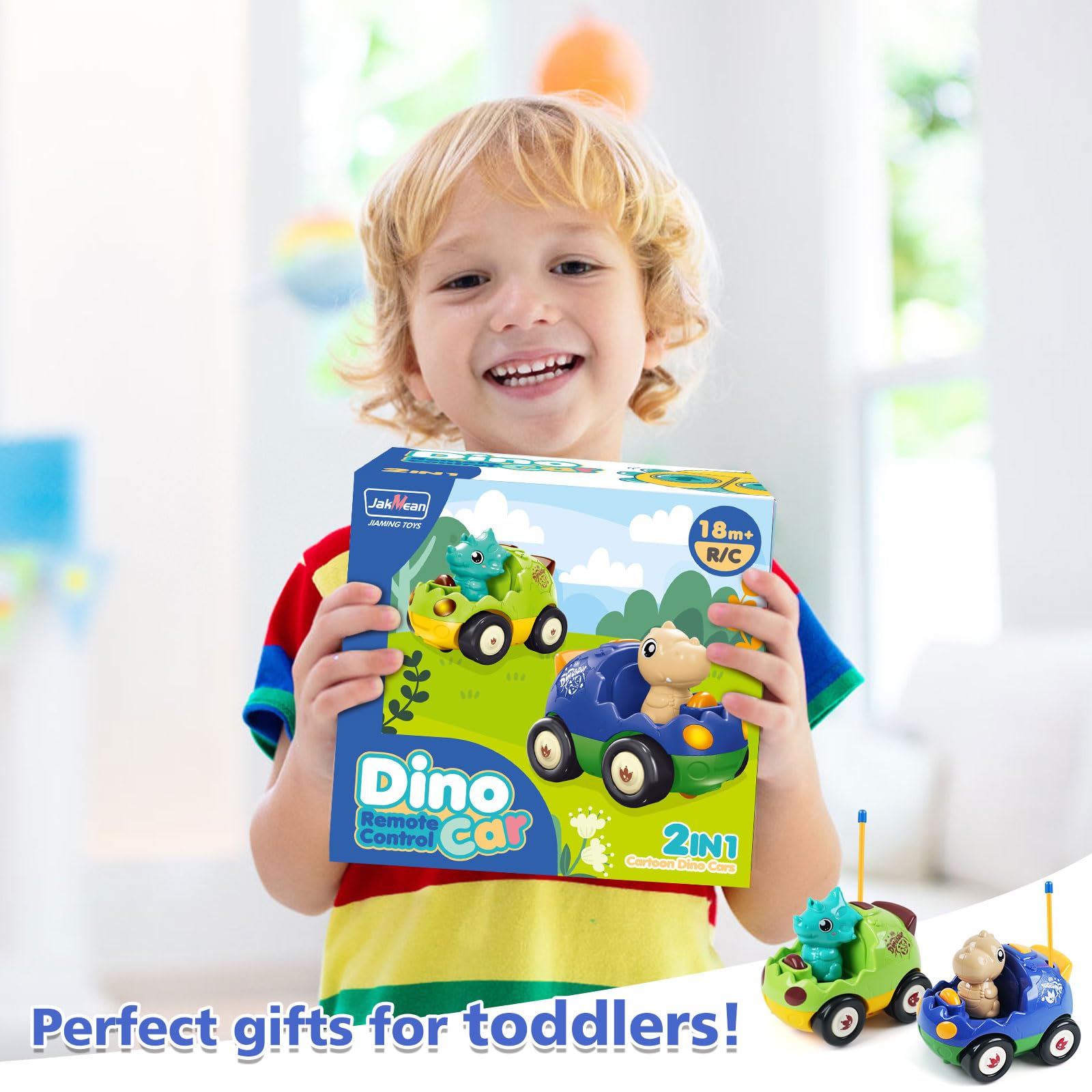 ToyFuntasy dino car lights and sounds enhance kid-friendly race excitement