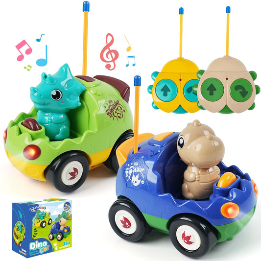 ToyFuntasy two dino cars racing for shared play and friendly competition