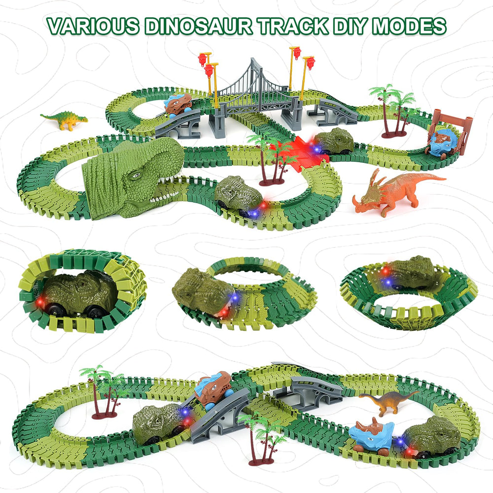 ToyFuntasy dinosaur track racing cars for dynamic, cooperative fun