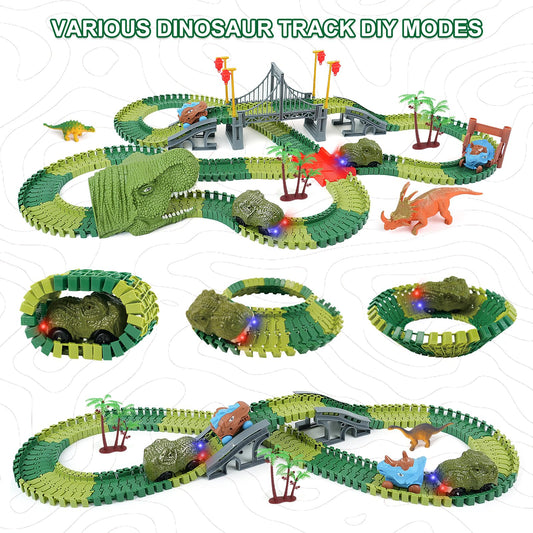 ToyFuntasy dinosaur track racing cars for dynamic, cooperative fun