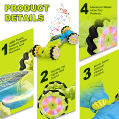 ToyFuntasy lights and music animate every move for day or night play.