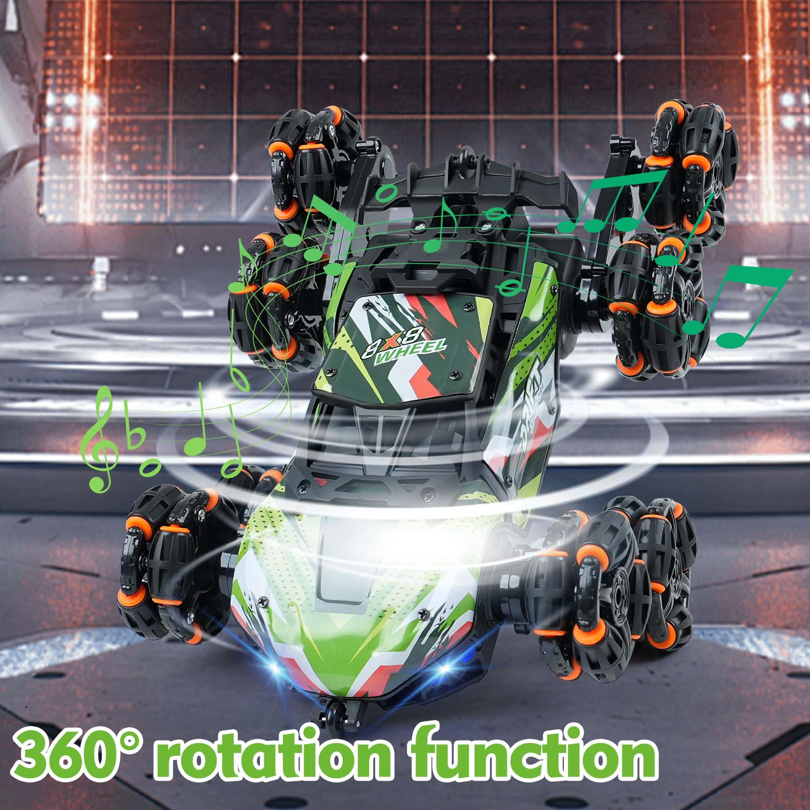 ToyFuntasy Gesture-controlled remote enhances interactive play on carpet.