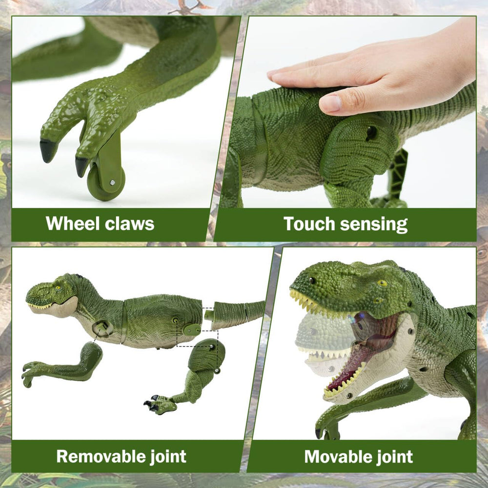 ToyFuntasy RC dinosaur dynamic lights illuminate nighttime dinosaur adventures