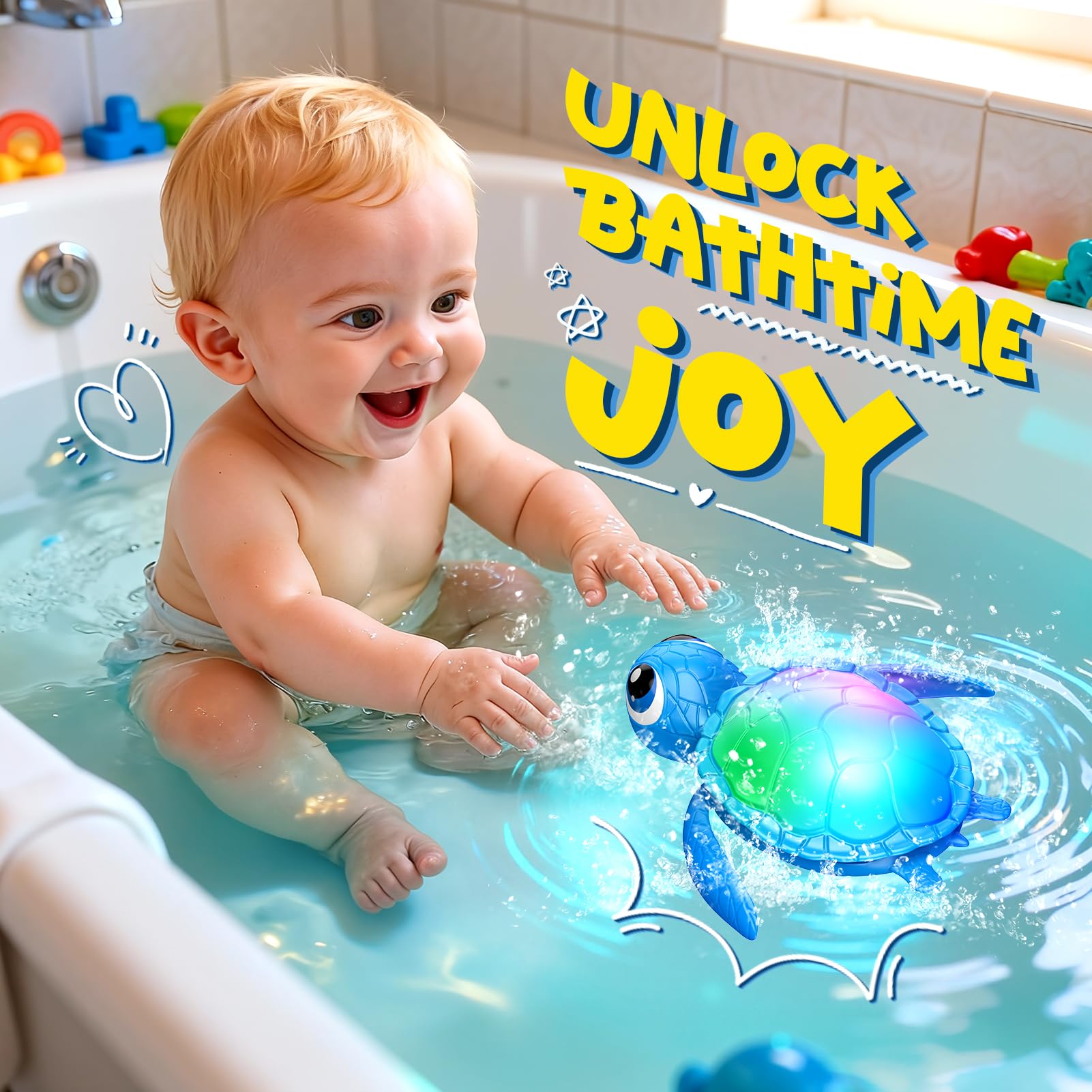 Toyjolka 20-minute auto shut-off turtle helps manage bath routines safely.