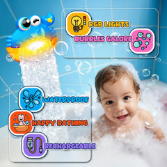 Toyjolka adhesive hooks securely mount the bath toy on smooth surfaces.