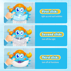 Toyjolka bath time bubble toy enhances tub play with color