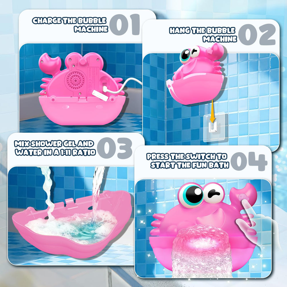 Toyjolka bath time glow with bubbles creating a magical tub moment