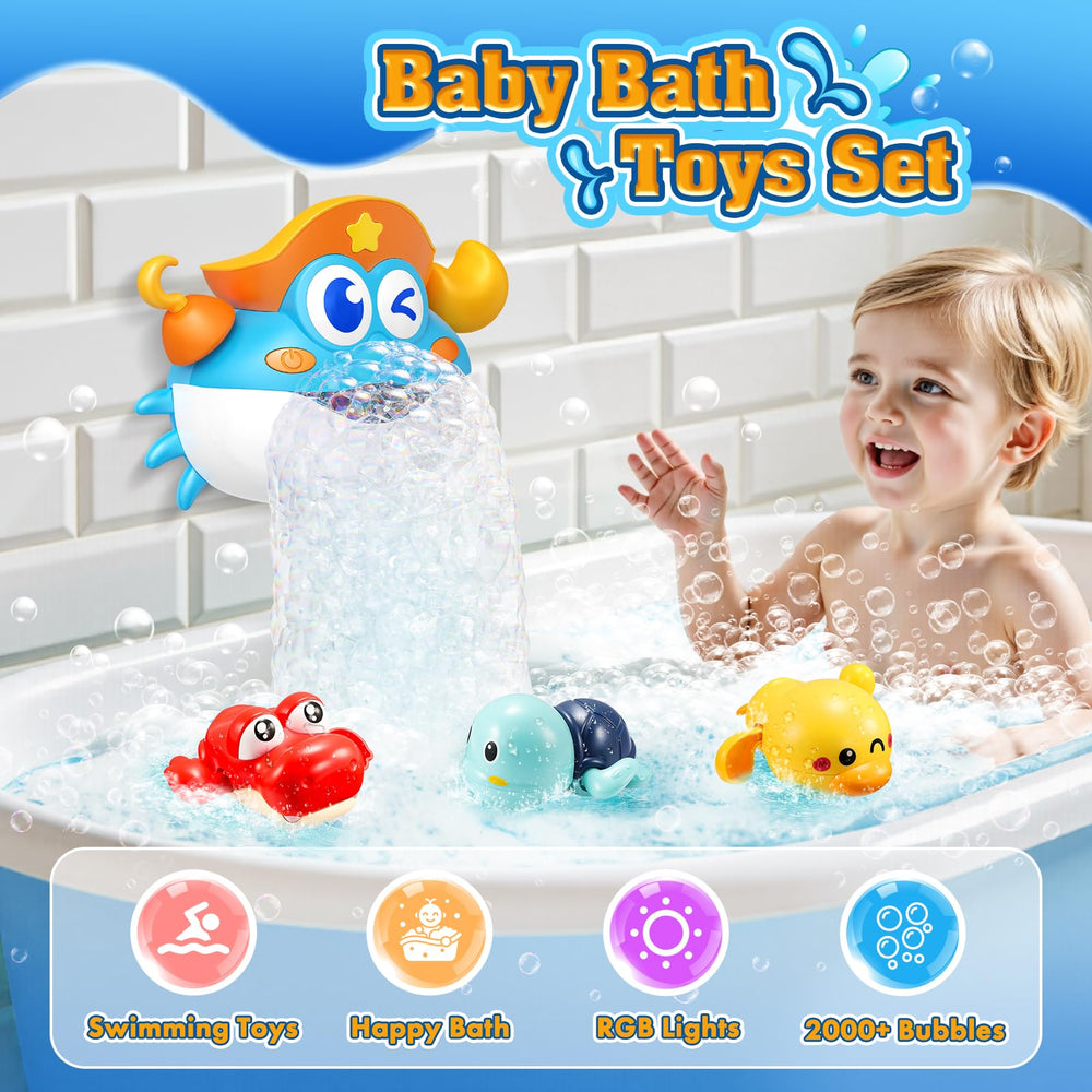 Toyjolka bath toys LED bubble display adds color to bath play