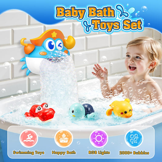 Toyjolka bath toys LED bubble display adds color to bath play