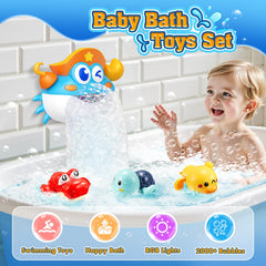 Toyjolka bath toys LED bubble display adds color to bath play
