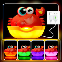 Bubble stream and colorful lights in Toyjolka bath toy