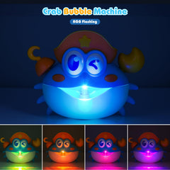 Toyjolka crab bath toy LED show brightens tub with colorful bubbles