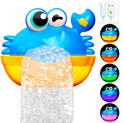Toyjolka crab bubble maker with LED lights for sparkling bath time.