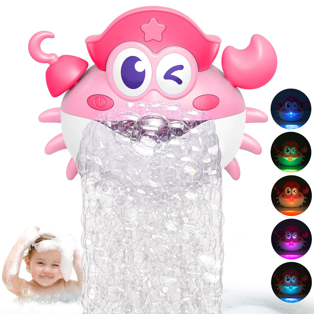Toyjolka light-up crab bath toy front view for magical bath time