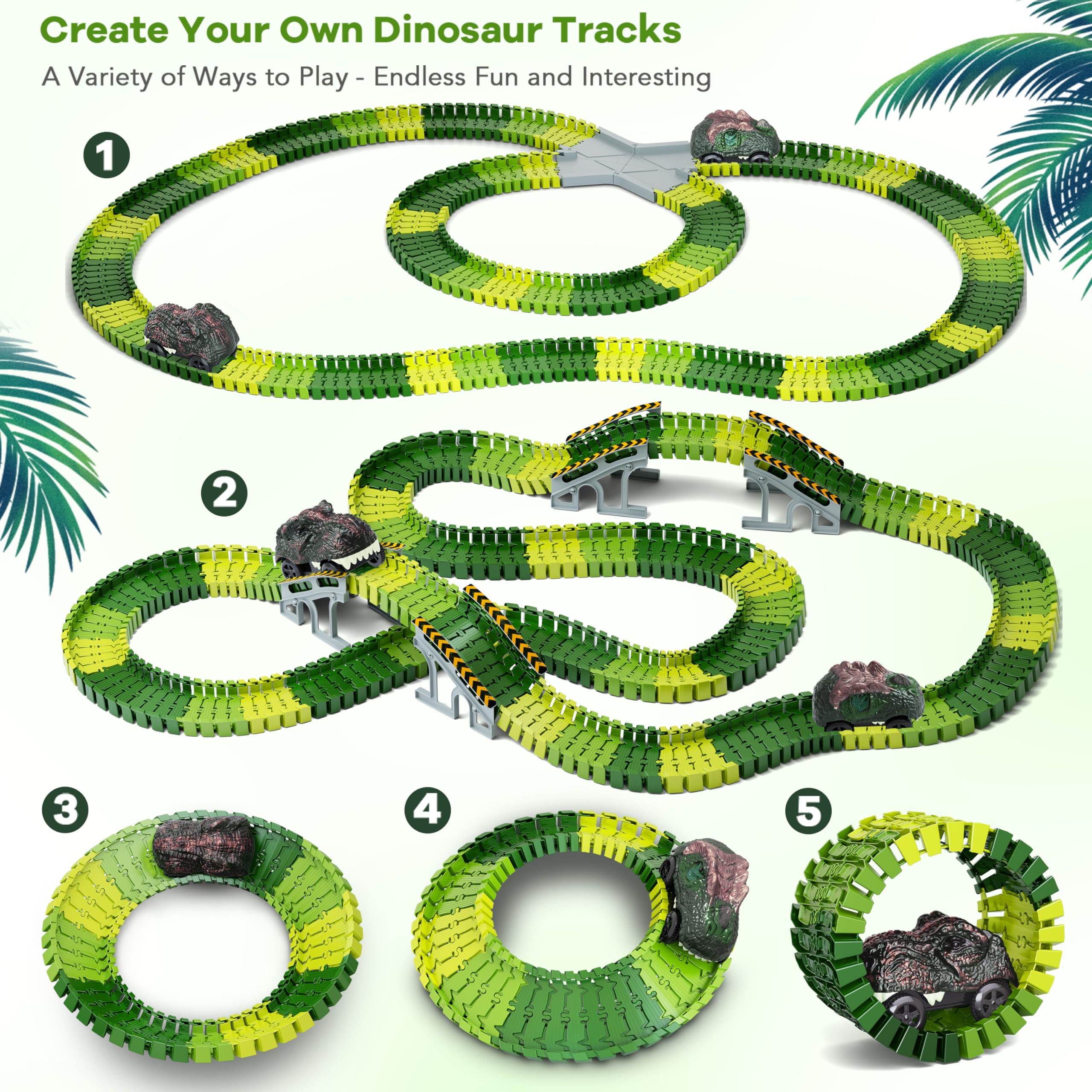 Toyk 216 Track Pieces enable expansive layout options.
