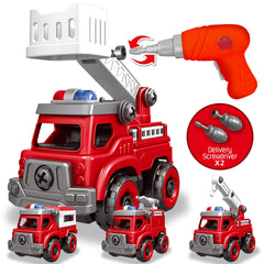 Toyk 4-in-1 take apart truck with drill for hands-on engineering and fine motor skills