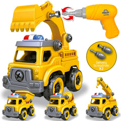 Toyk 4-in-1 take apart car dump truck for hands-on learning and play