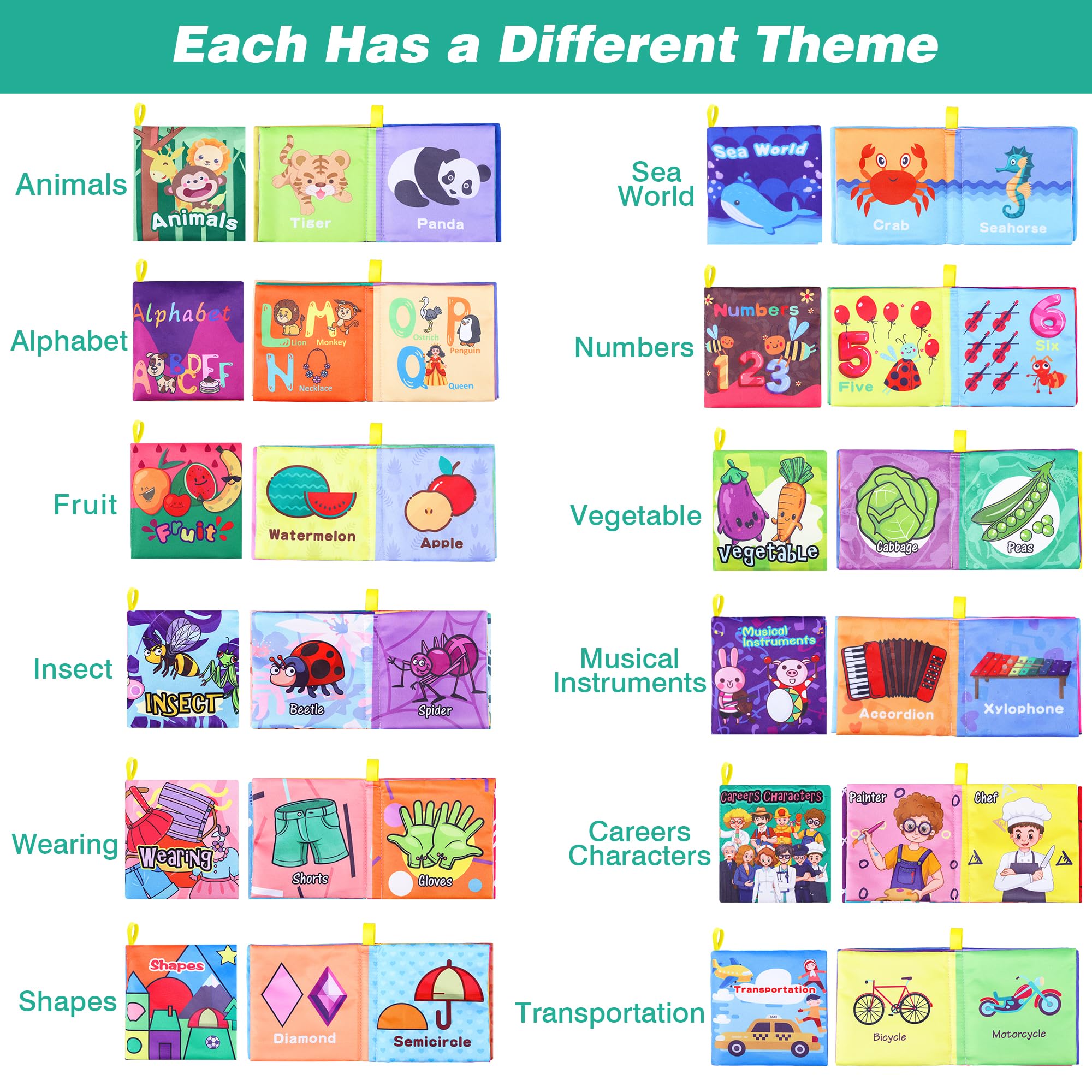 Toyk Baby Bath Book features colorful illustrations that captivate infants' attention.