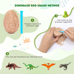 Toyk Dinosaur eggs inside box ready for unboxing and discovery.