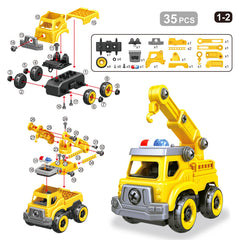 Toyk electronic drill construction toy with simple controls