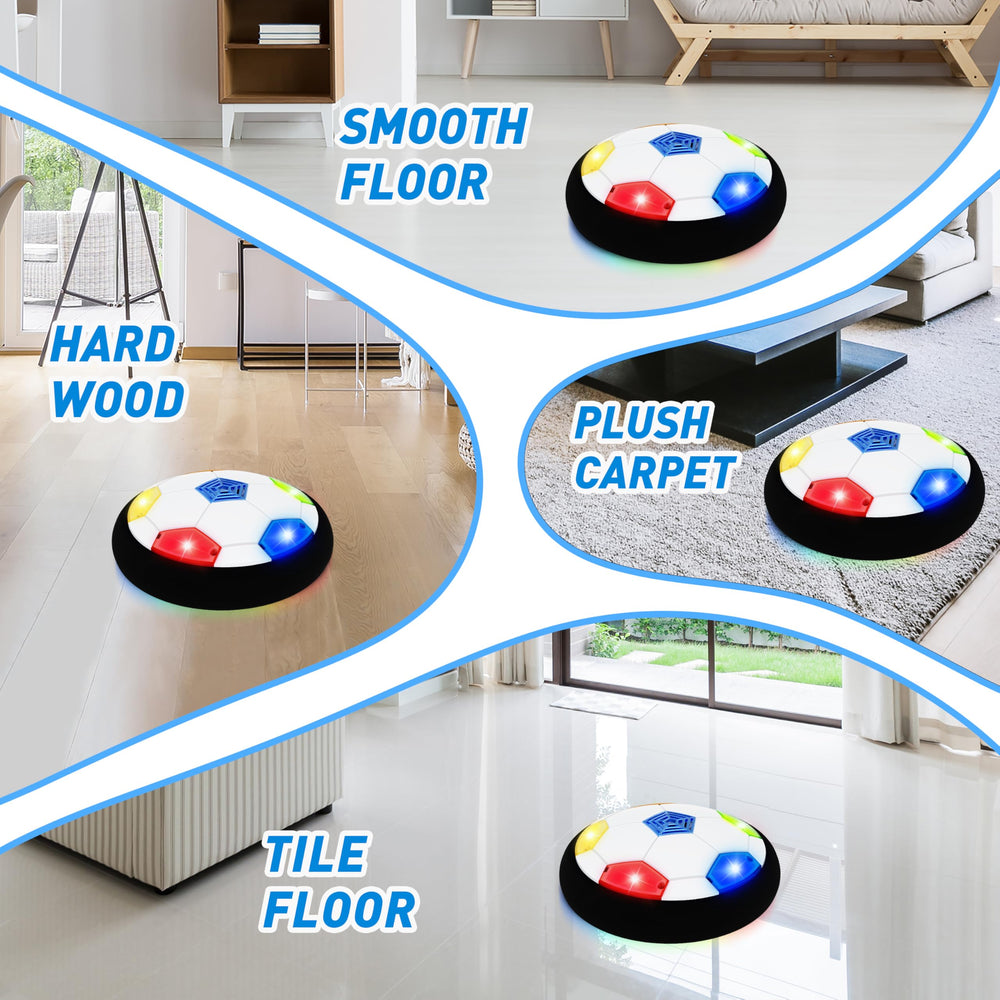 Toyk hover soccer ball LEDs change color to attract kids