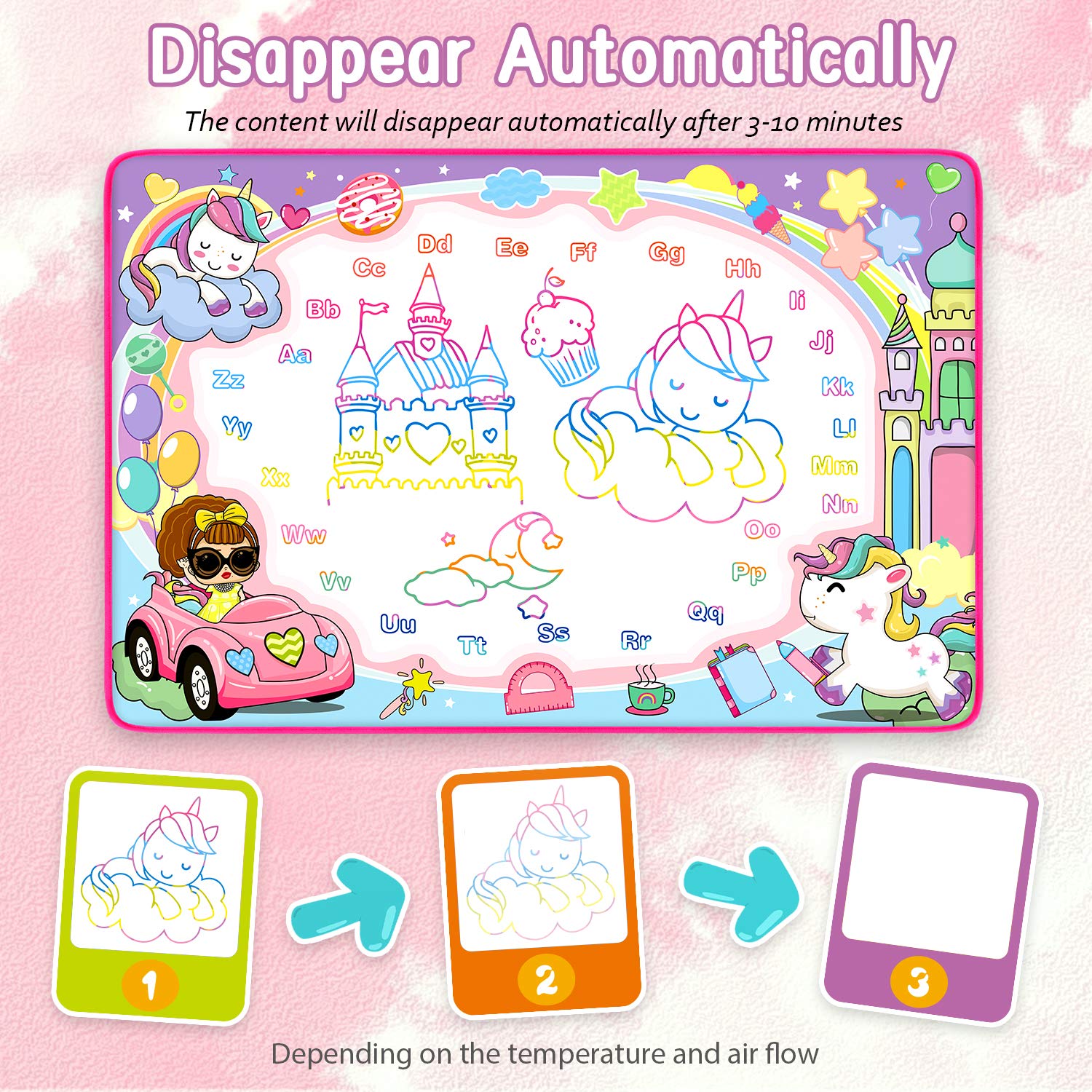 Toyk Water Doodle Mat drawing booklet supports learning through play.