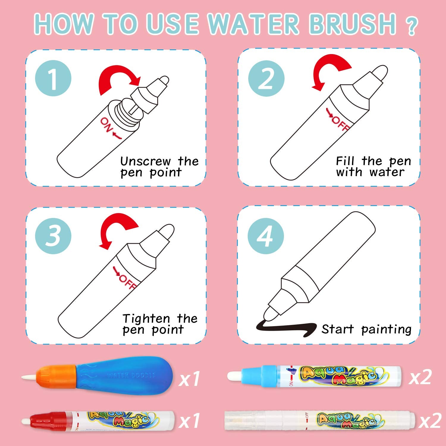 Toyk Water Doodle Mat drawing molds inspire imaginative drawing sessions.