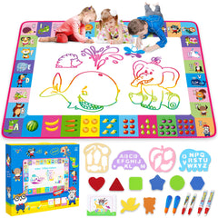 Toyk Water Doodle Mat pink folded for compact travel and mess-free play