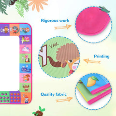 Toyk Water Doodle Mat pink displaying molds and templates to spark creativity