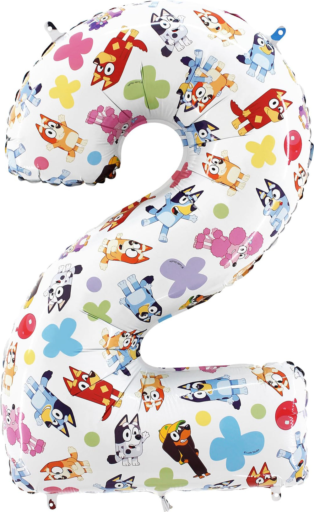 Toyland Bluey & Bingo number foil balloon, 26-inch decor ideal for kids' party celebrations.