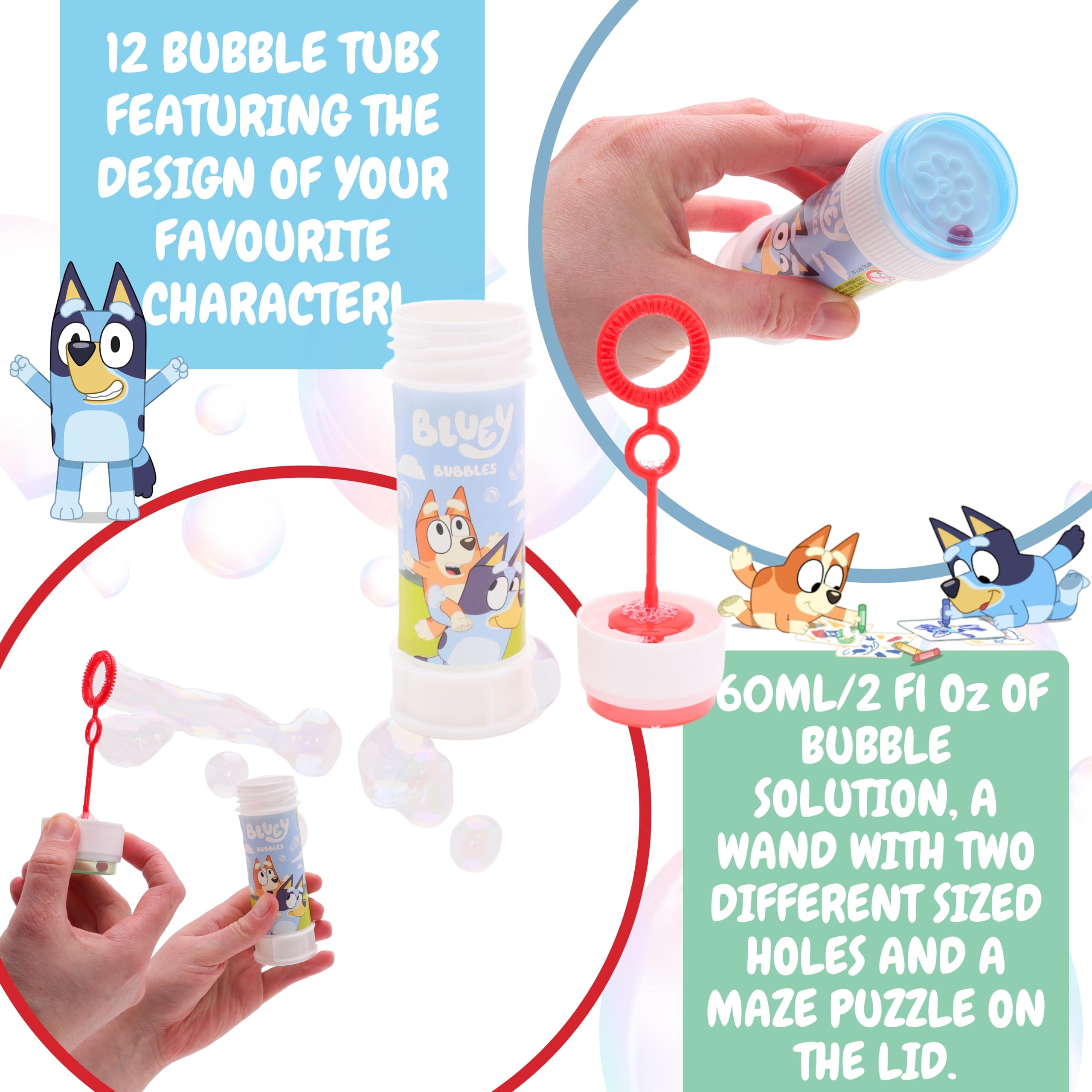 Toyland bubble solution 2oz per tub for long-lasting sessions