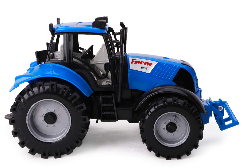 Toyland friction-powered farm tractor color collection display, collect all colors