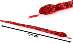 Toyland giant plush snake offers five colours for playful room accents.